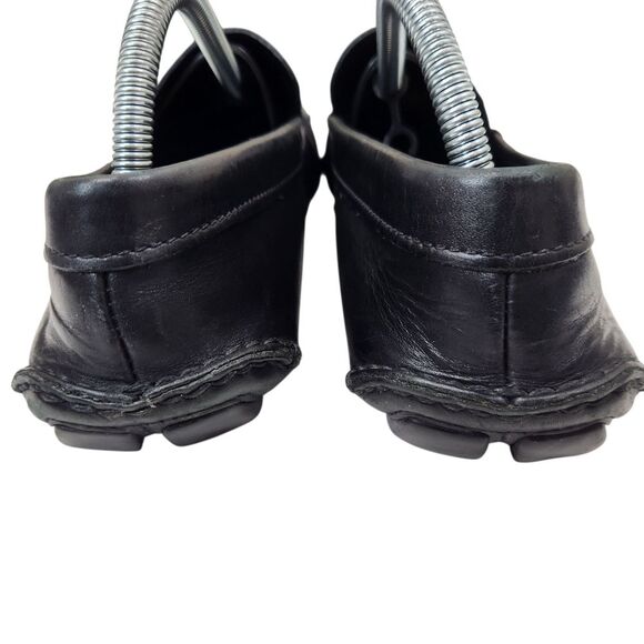 Prada Mens Black Leather Slip On Driving Loafer Shoes 8.5 - Picture 6 of 9